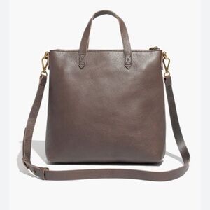 •Madewell• Mini Transport zip crossbody dark brown leather excellent condition